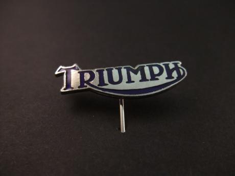 Triumph Brits merk van motorfietsen logo zilverkleurig blauw